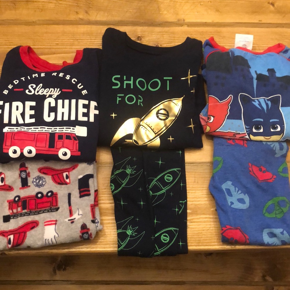 Three pairs of pajamas